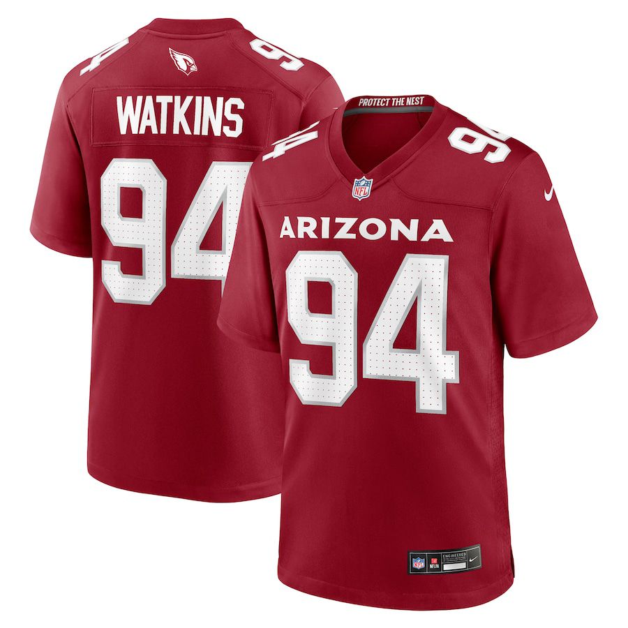 Men Arizona Cardinals #94 Carlos Watkins Nike Cardinal Game Player NFL Jersey